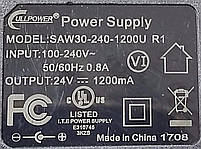 Блок живлення Mikrotik 24v 1.2A 24V=1.2A 5.5x2.1мм (SAW30-240-1200GR2A) Б/В, фото 4