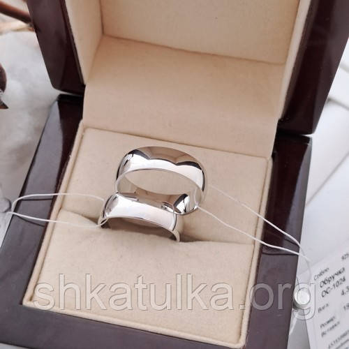 ᐉ Серебряные обручальные кольца европейки круглые широкие купить по ...