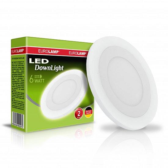 LED-світильник Eurolamp круглий DownLight 6W 4000K LED-DLR-6/4(white)