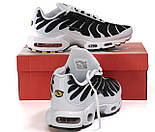 Чоловічі кросівки Nike Air Max Tn plus "black white" літні весна-осінь. Живе фото. топ. Аір макс тн, фото 3