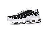 Чоловічі кросівки Nike Air Max Tn plus "black white" літні весна-осінь. Живе фото. топ. Аір макс тн, фото 6