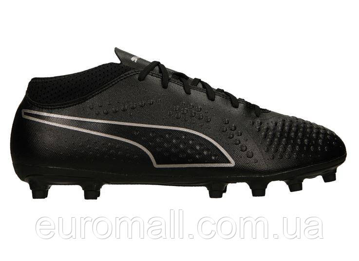 Футбольні бутси Puma One 4 Syn FG (чорний/сірий) 104749-02 Розмір EU: 45