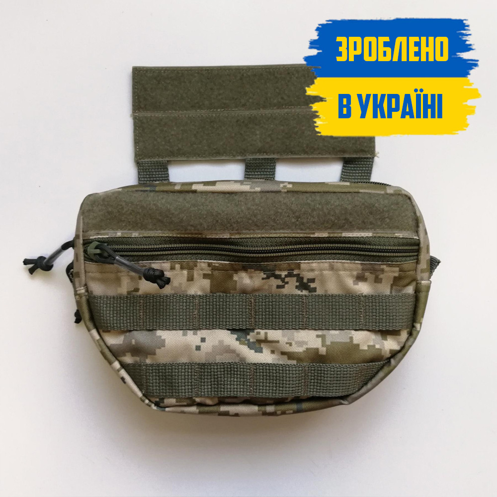 Напашник абдомінальний підсумок тактичний DEFEND піксель ЗСУ сумка під жилет на пояс з MOLLE
