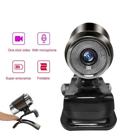 Веб-камера USB 2.0 480P з вбудованим мікрофоном, фото 1