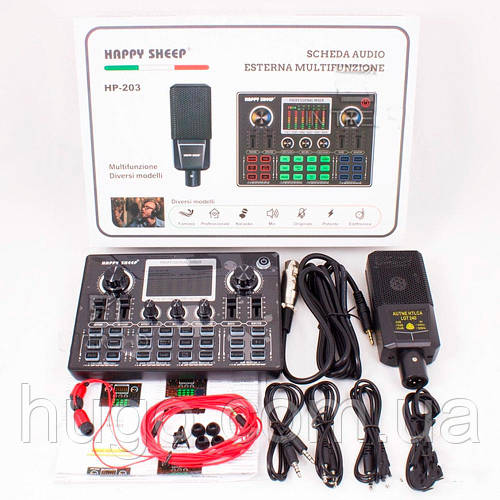 Купить Беспроводная звуковая карта микшер с микрофоном EL-HP-203 ...