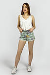 Джинсові шорти з принтом Pull & Bear 9695/305/406 зелені XS, фото 2