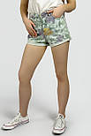 Джинсові шорти з принтом Pull & Bear 9695/305/406 зелені XS, фото 3