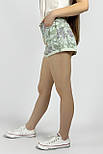 Джинсові шорти з принтом Pull & Bear 9695/305/406 зелені XS, фото 4