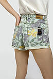 Джинсові шорти з принтом Pull & Bear 9695/305/406 зелені XS, фото 6