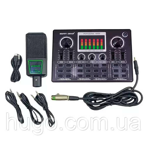 Купить Беспроводная звуковая карта микшер с микрофоном EL-HP-203 ...