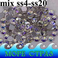 Стрази без клею Moon Light (Sky Violet) ss4-ss20 уп=1440шт скло преміум сс4-20