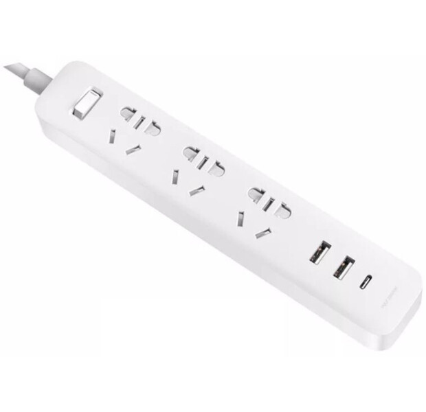 Мережевий фільтр Mi Power Strip 20W Fast Charge (3 sockets +2 USB+1 TypeC) 10A