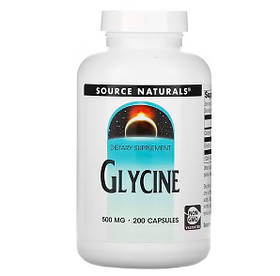 Гліцин (Glycine) Source Naturals 500 мг 200 капсул