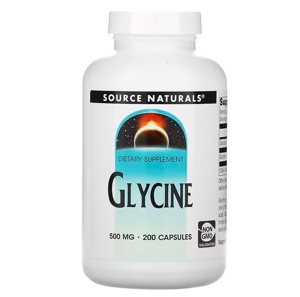 Глицин Source Naturals 500 мг 200 капсул - фото 1 - id-p1809374333