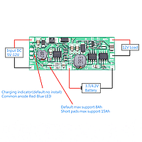 DC 12V Charging Step Up Booster Module for 18650 Lithium Battery UPS Voltage Converter Protection