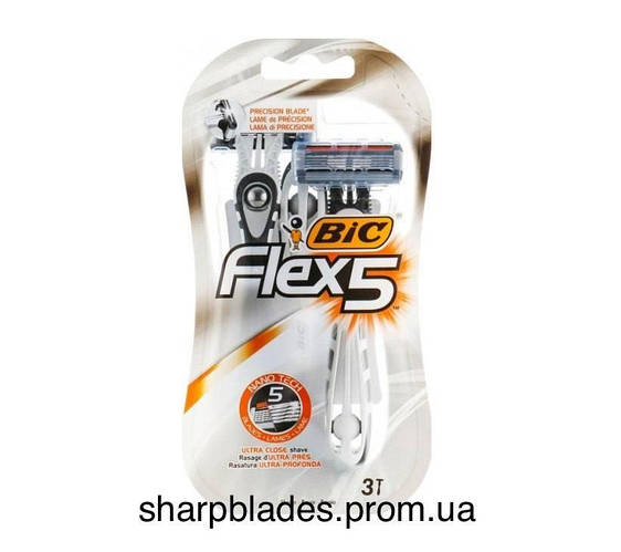 Одноразовый мужской станок для бритья Bic "Flex 5", 3 шт. - Bic 3шт ...