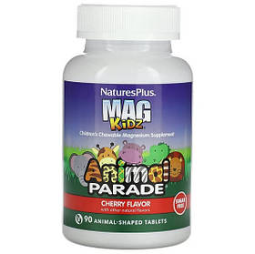 Магній для дітей натуральний вишневий смак Animal Parade MagKidz NaturesPlus, 90 таблеток