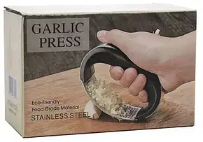 Прес для часнику Garlic Press, очисниця ручна тертка з неіржавкої сталі, фото 3