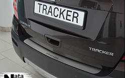 Накладка на бампер Chevrolet Tracker 2013- без загину B-CH13