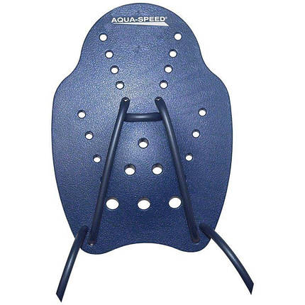Лопатки для плавання в басейні лопатки на руки гребні Aqua Speed HAND PADDLE сині розмір S, фото 3