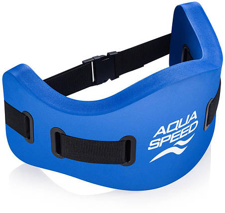 Пояс для аквафітнесу пояс для аквааеробіки пояс для плавання Aqua Speed Flotation Belt M синій до 85 кг, фото 3