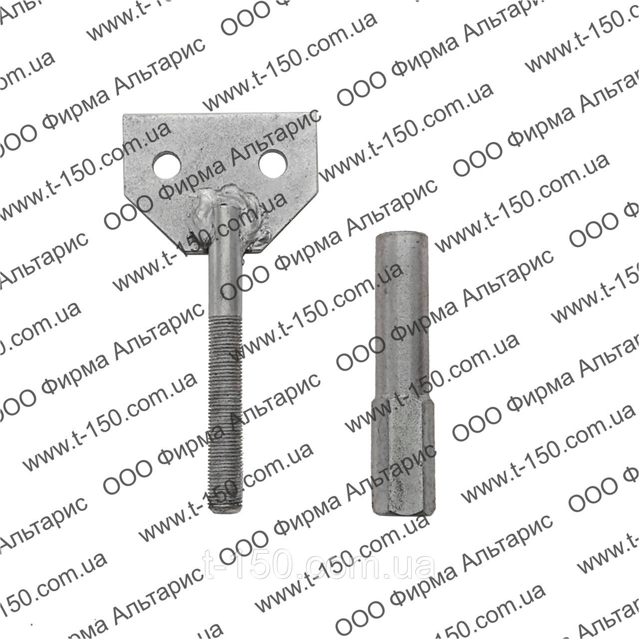 Гвинт регулювальний стрічки ДТ-75, з гайкою, 77.38.164-1, фото 1