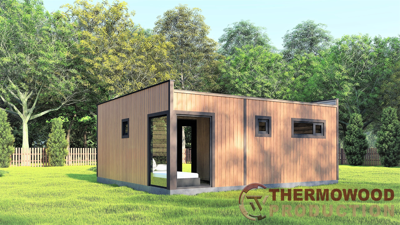 Модульный гостевой дом c баней 6,3х6,0м Sauna House 5 от Thermowood Production