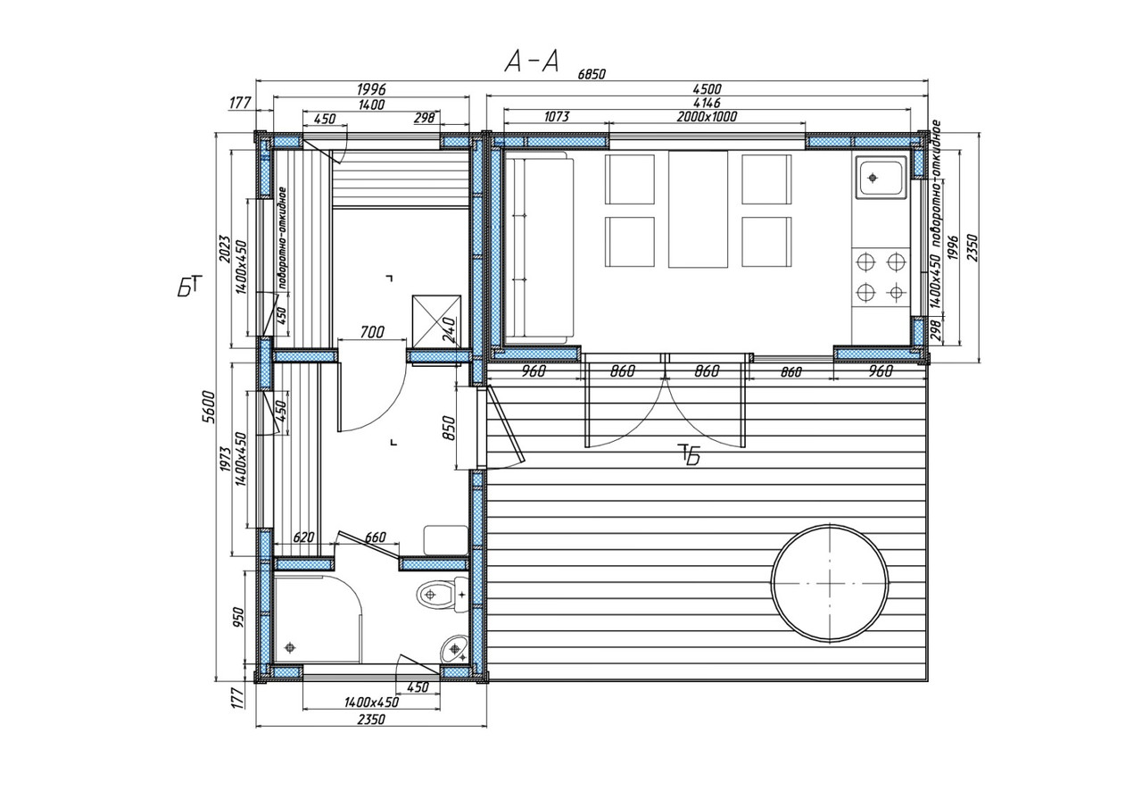 Модульный каркасный дом 6,8х5,6м с баней Sauna House 6 под ключ от Thermowood Production