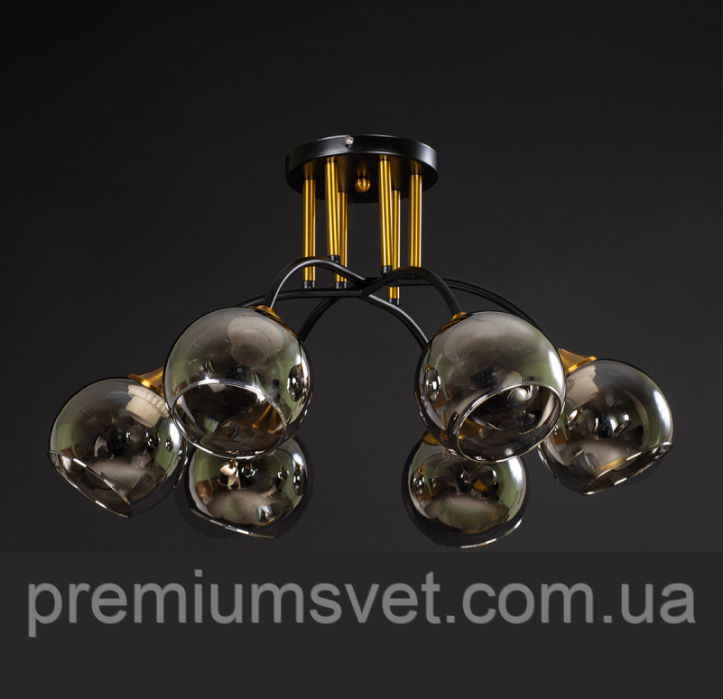 Люстра DX-2028-6 BK+DGD 570*570*350 (94795)
