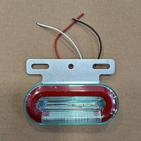 Фонарь габаритный (красный) LED 24V с подсветкой борта (TEMPEST) TP 97-27-86