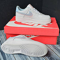 Світло-блакитні кроссівки Nike Air Force 1 жіночі. Жіноче взуття Найк Аір Форс 1 весна осінь., фото 6