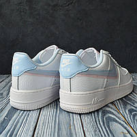 Світло-блакитні кроссівки Nike Air Force 1 жіночі. Жіноче взуття Найк Аір Форс 1 весна осінь., фото 9