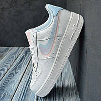 Світло-блакитні кроссівки Nike Air Force 1 жіночі. Жіноче взуття Найк Аір Форс 1 весна осінь., фото 8