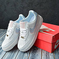 Світло-блакитні кроссівки Nike Air Force 1 жіночі. Жіноче взуття Найк Аір Форс 1 весна осінь., фото 7