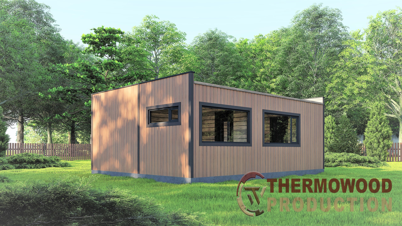 Модульный гостевой дом-баня 5,3х6,8м Sauna House 7 под ключ от Thermowood Production