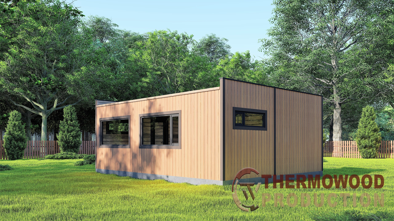 Модульный гостевой дом-баня 5,3х6,8м Sauna House 7 под ключ от Thermowood Production