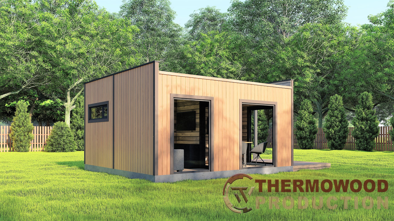 Модульний будинок-баня 5,0х4,7м Sauna House 8 під ключ від виробника Thermowood Production