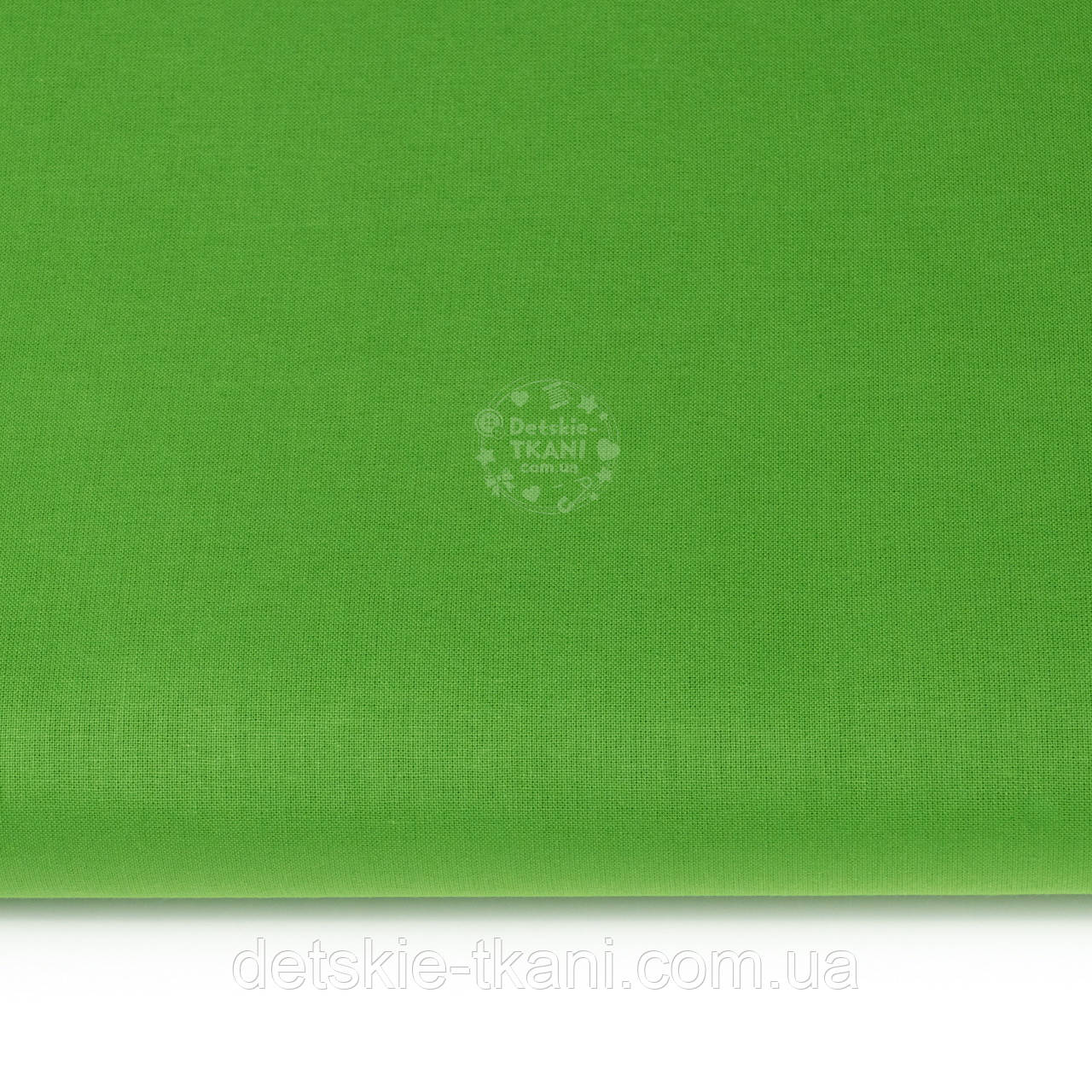 Однотонна польська бязь яскраво-зеленого кольору (№4625), фото 1