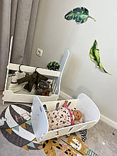 Ліжко для ляльок двоповерхове дерев'яне БІЛА топ