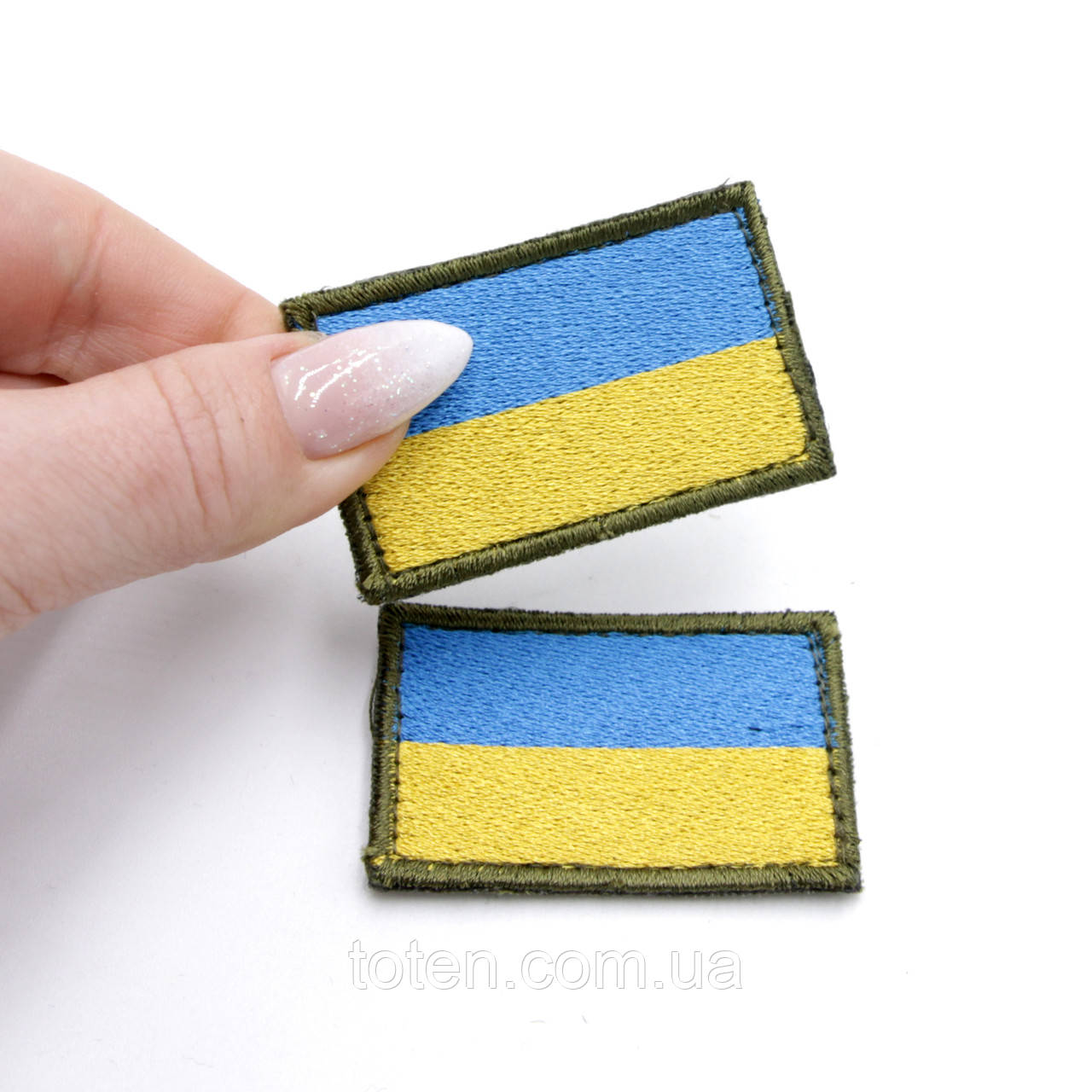 Шеврон Прапор 3смх4см, патч з липучкою, блакитна/жовта нашивка на форму ЗСУ, якісний армійський шеврон