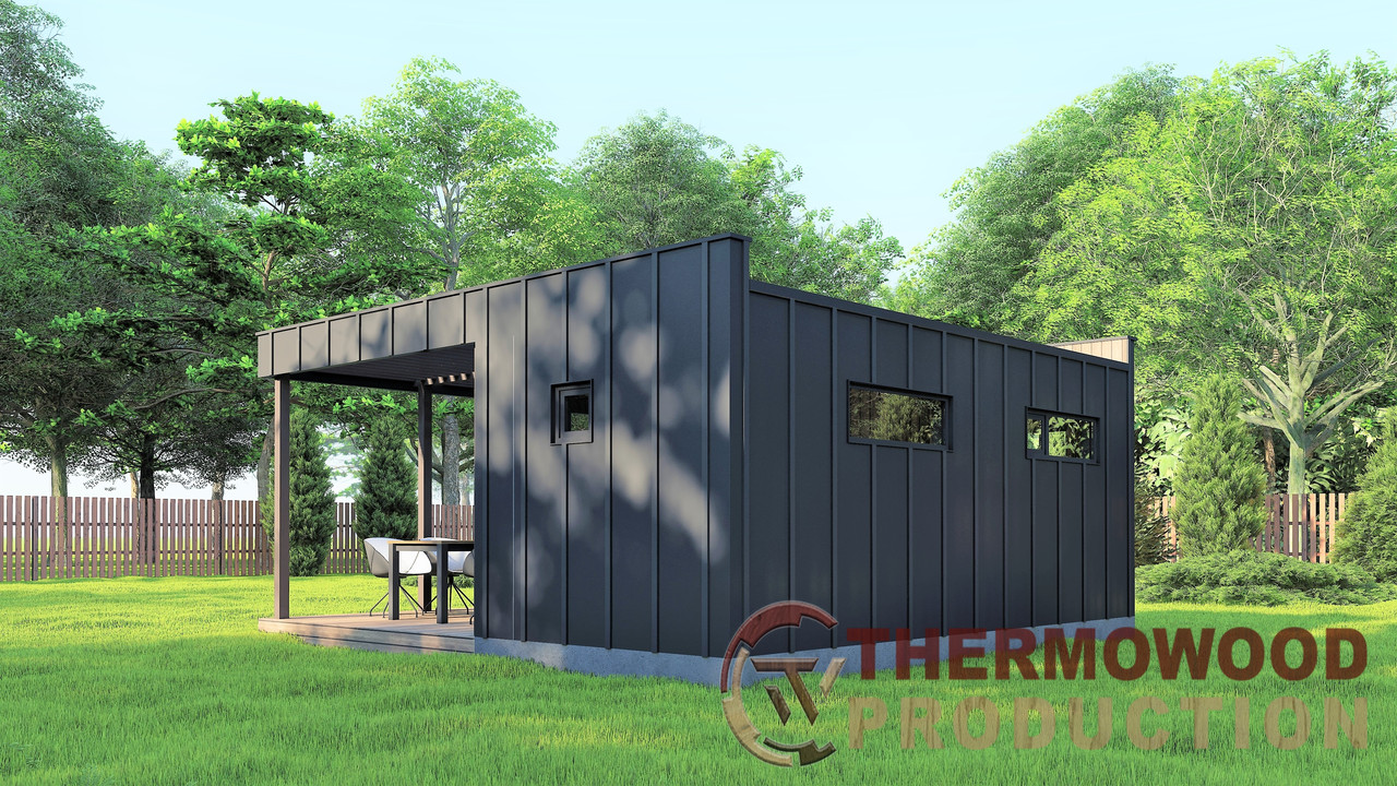 Модульний каркасний будинок 6,0х6,0м з банею Sauna House 10 під ключ від Thermowood Production