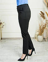 Жіночі зручні модні брюки чорного кольору, р. 46-60.