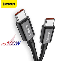 Кабель Baseus Type-C - Type-C 100W 1метр PD/ QC3.0 Superior Black CATYS-B01