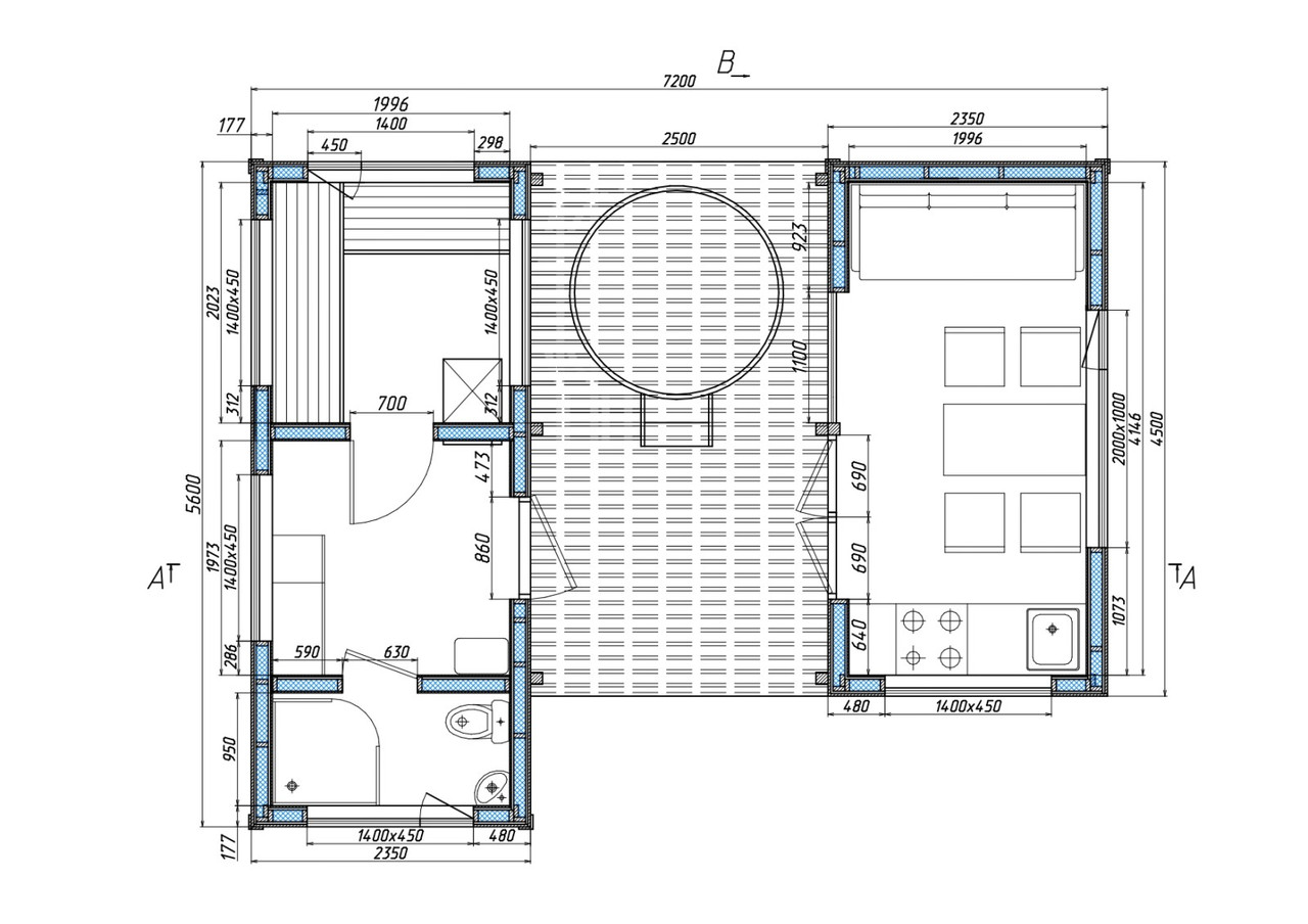 Модульний гостьовий будинок-баня 7,2х5,6м Sauna House 11 під ключ від Thermowood Production