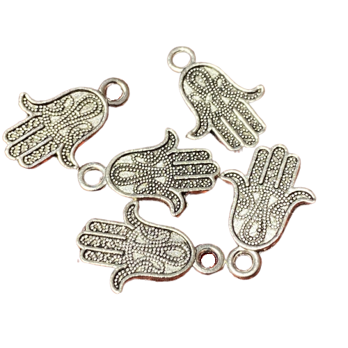 Подвеска Finding Ладонь хамса Античное серебро 18 мм x 12 мм