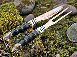 Набір вилка та ніж для барбекю "Тигри"