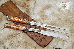 Набір вилка і ніж для барбекю "Хитриє лиси"
