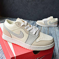 Світлі кроссівки жіночі Nike Air Jordan 1 Retro. Взуття для дівчат Найк Аір Джордан 1., фото 4