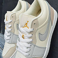 Світлі кроссівки жіночі Nike Air Jordan 1 Retro. Взуття для дівчат Найк Аір Джордан 1., фото 5