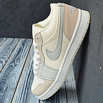 Світлі кроссівки жіночі Nike Air Jordan 1 Retro. Взуття для дівчат Найк Аір Джордан 1., фото 11